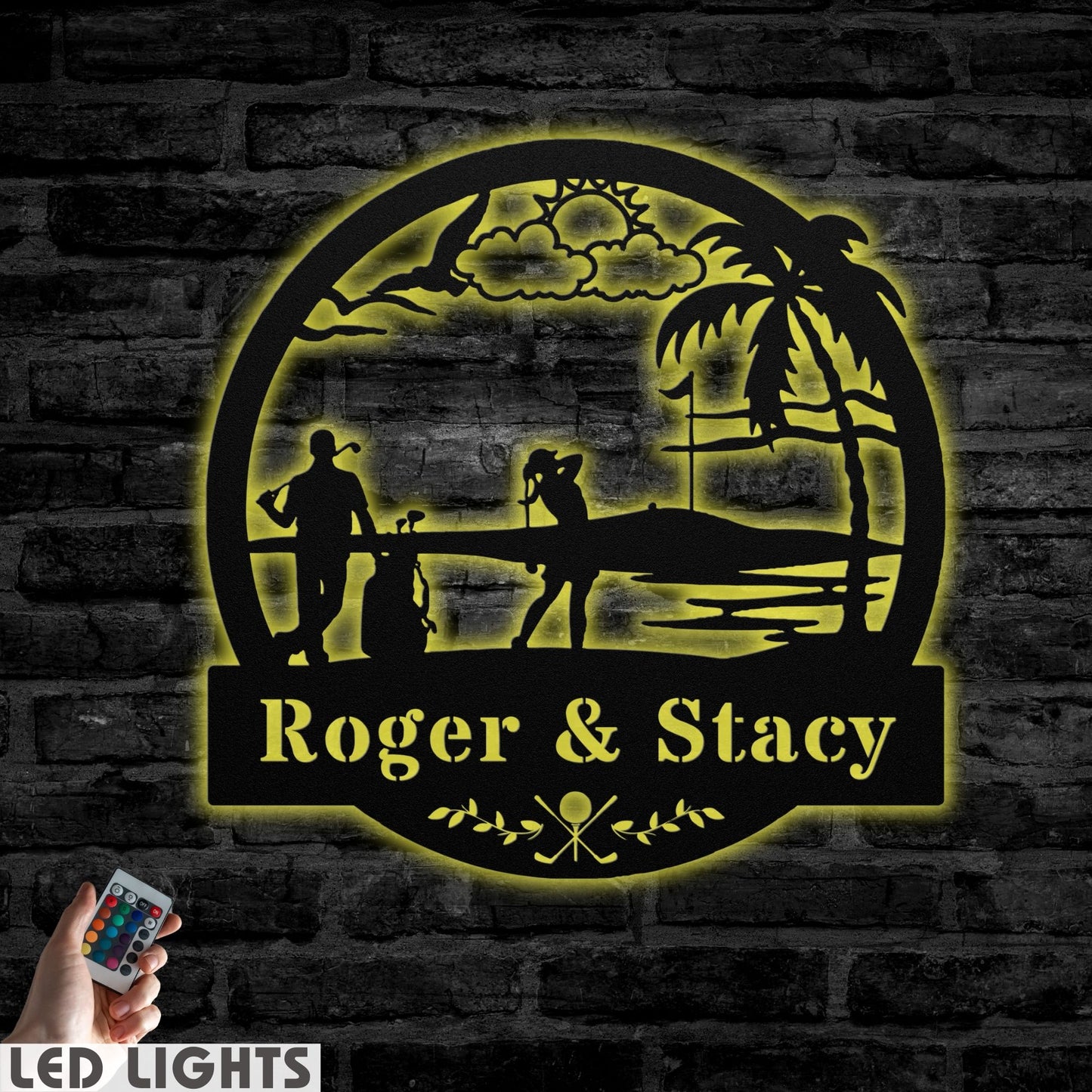 Golfing Couples Sign