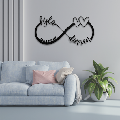 Couple Infinity Name Sign