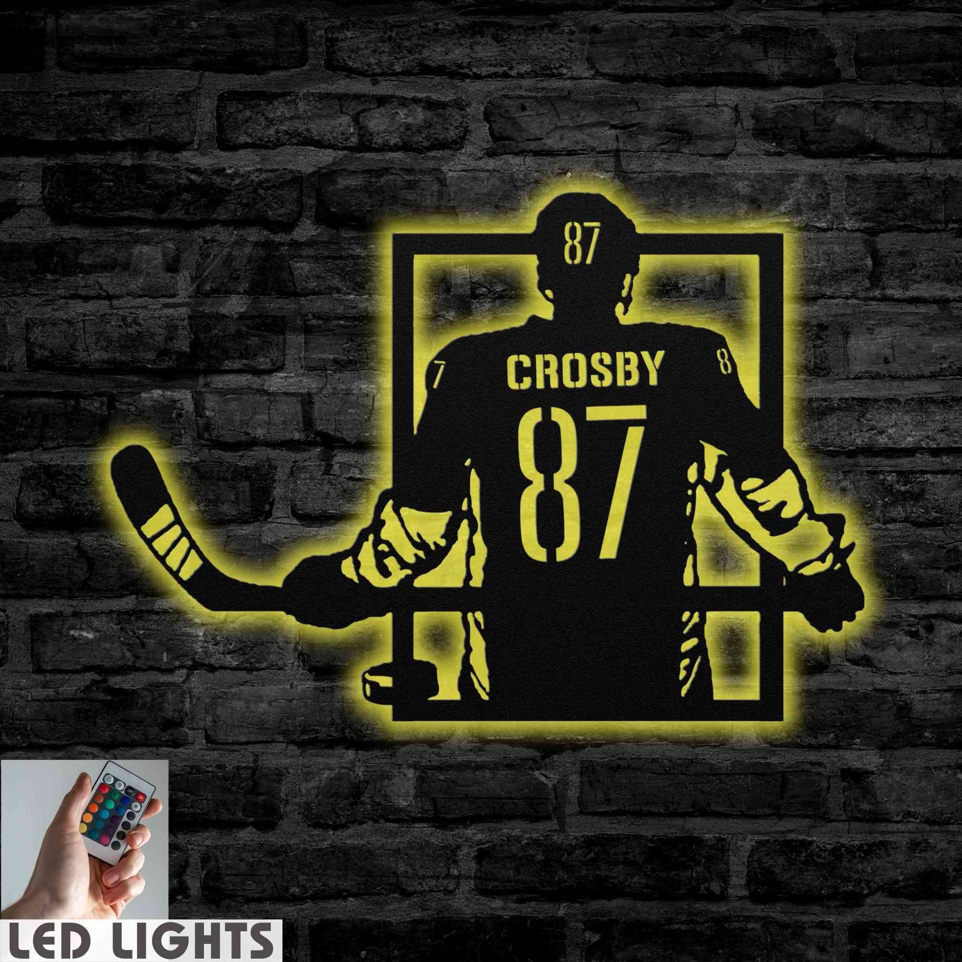 Personalized Hockey Player Name and Number Sign