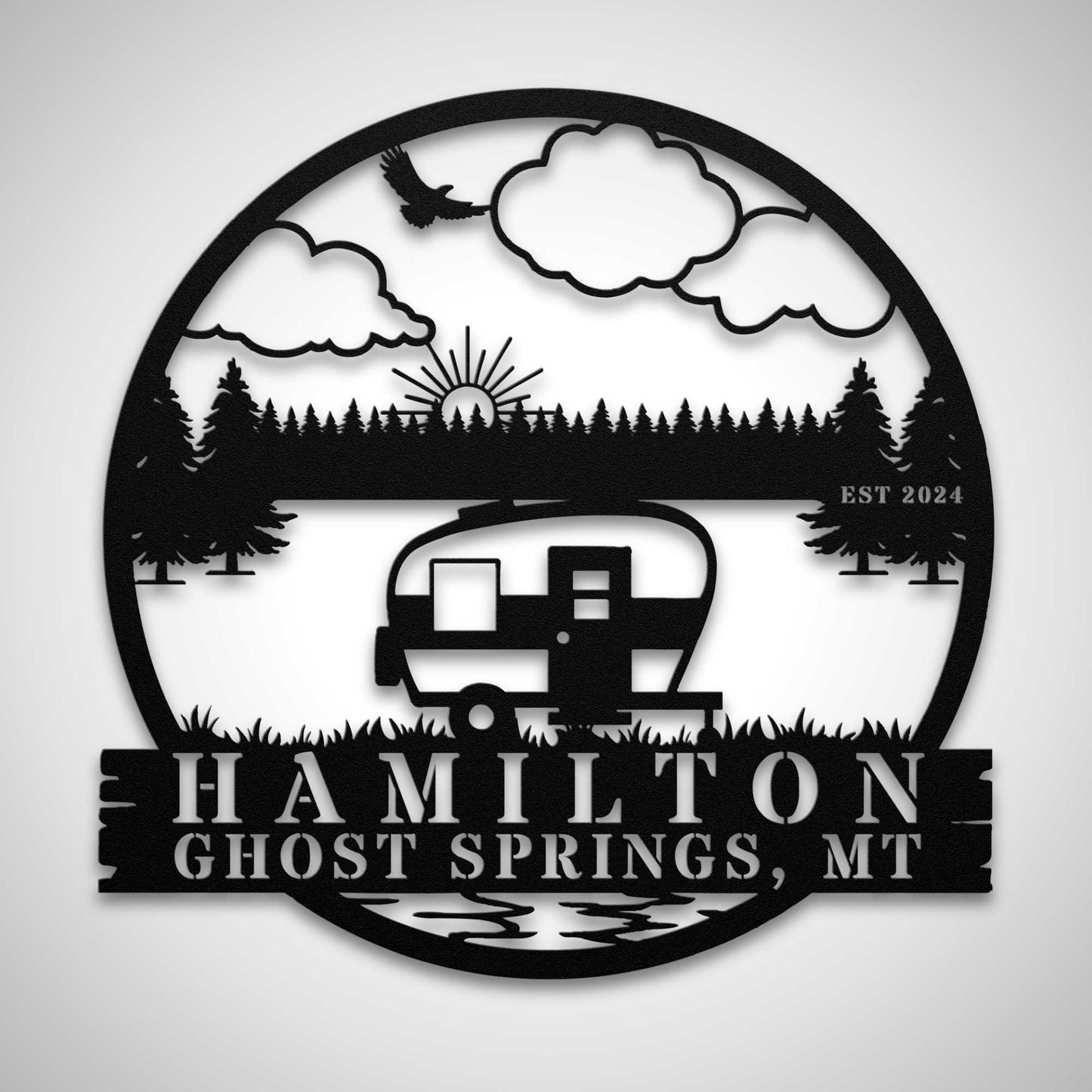 Sunny Forest RV Camper Sign