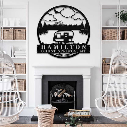 Sunny Forest RV Camper Sign