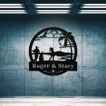 Golfing Couples Sign