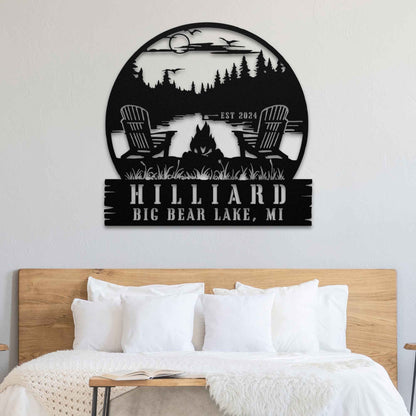 Lakehouse Campfire Sign
