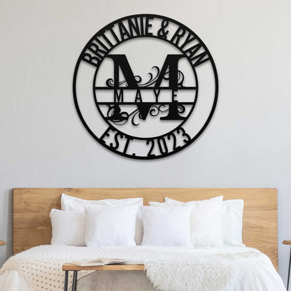 Couple Letter Name Sign