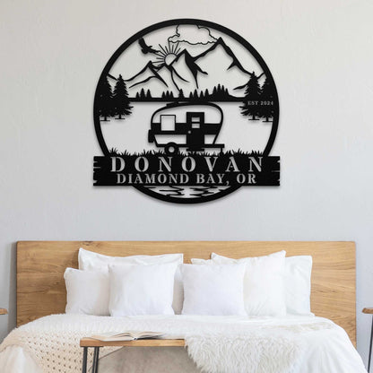 Retro RV Camper Sign