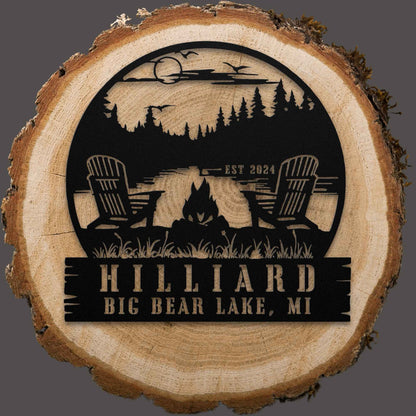 Lakehouse Campfire Sign