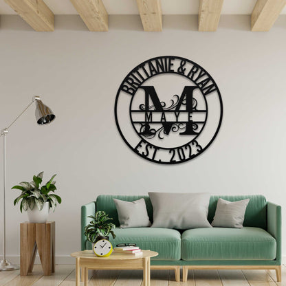 Couple Letter Name Sign