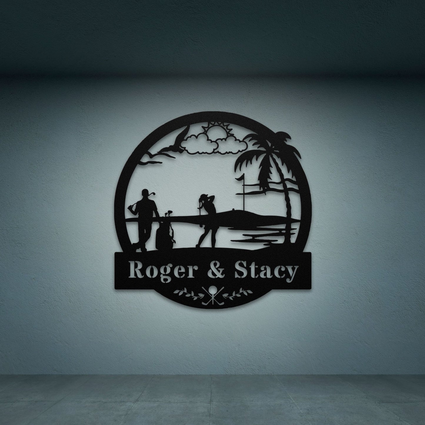 Golfing Couples Sign