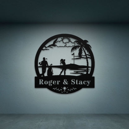 Golfing Couples Sign
