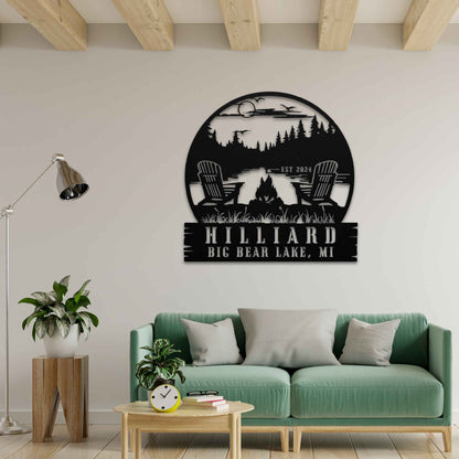 Lakehouse Campfire Sign