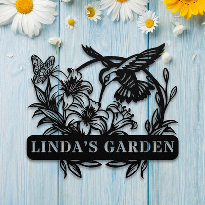 Hummingbird Garden Sign