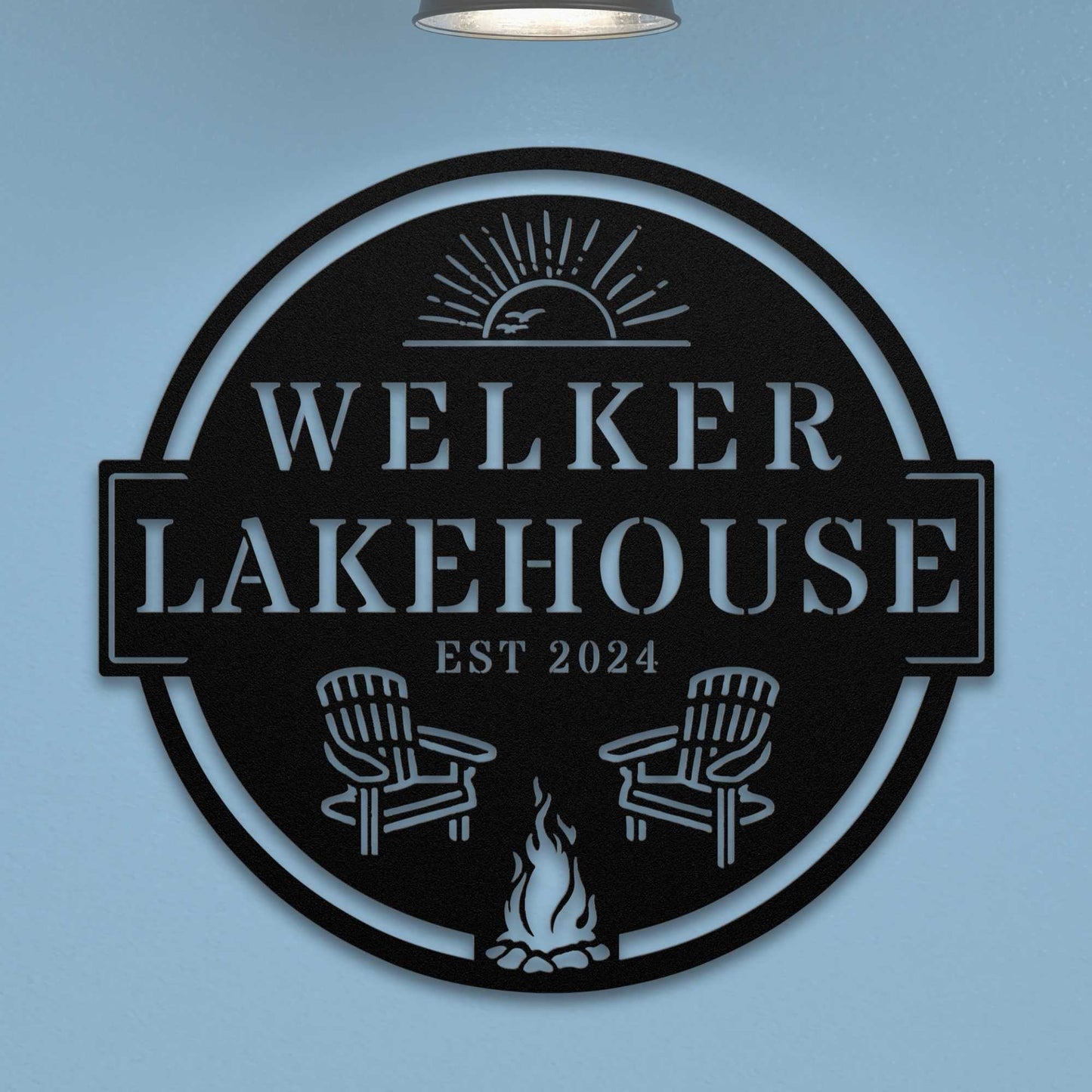 Lakehouse Sunset Sign
