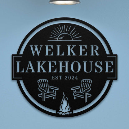 Lakehouse Sunset Sign