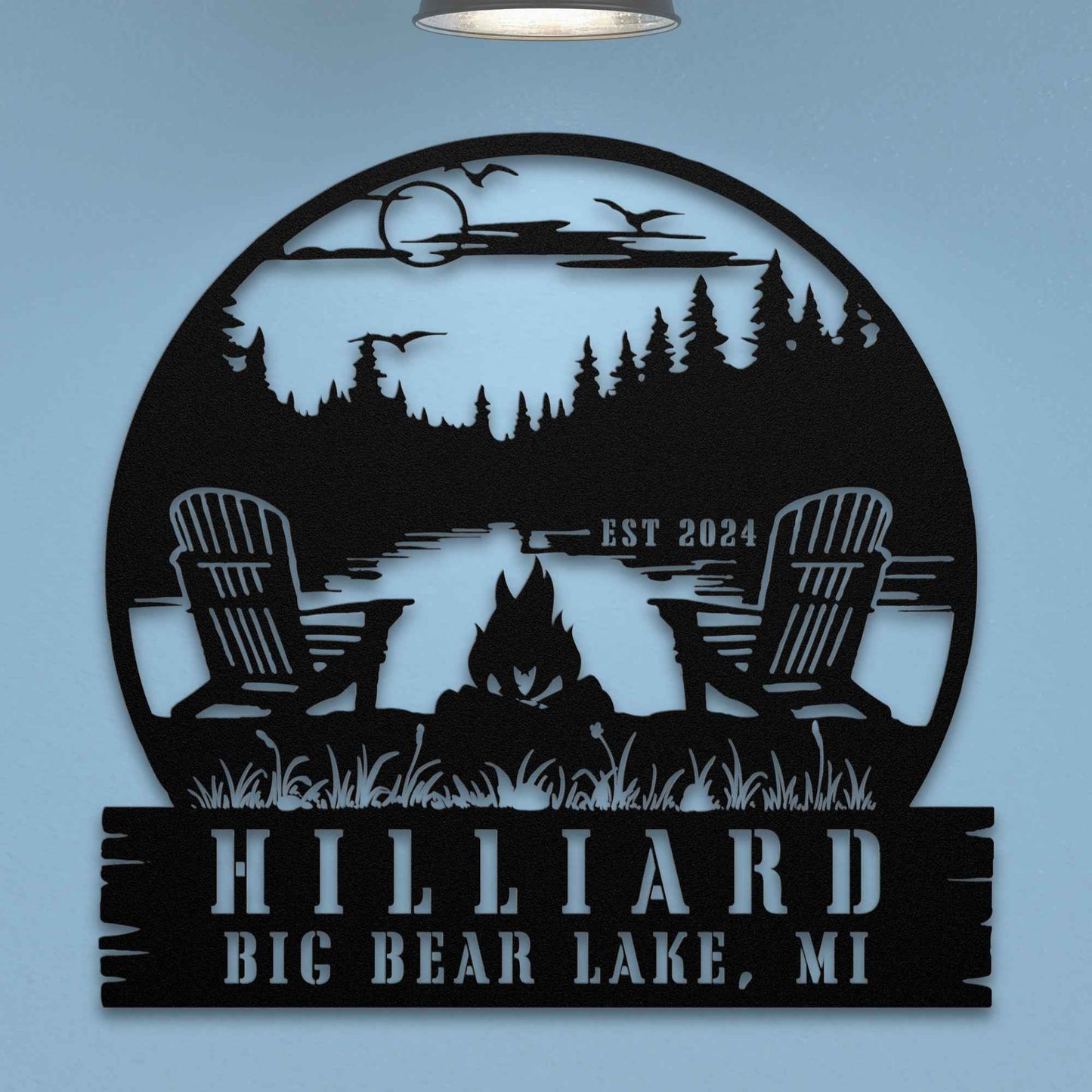 Lakehouse Campfire Sign