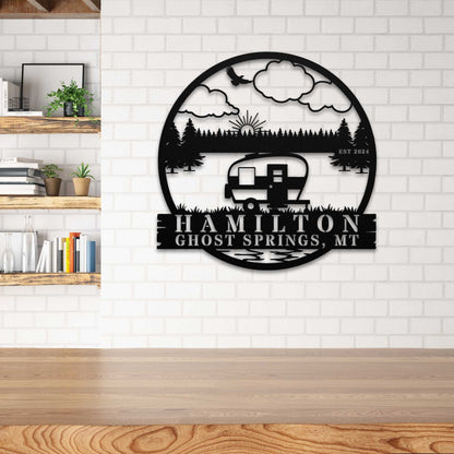 Sunny Forest RV Camper Sign