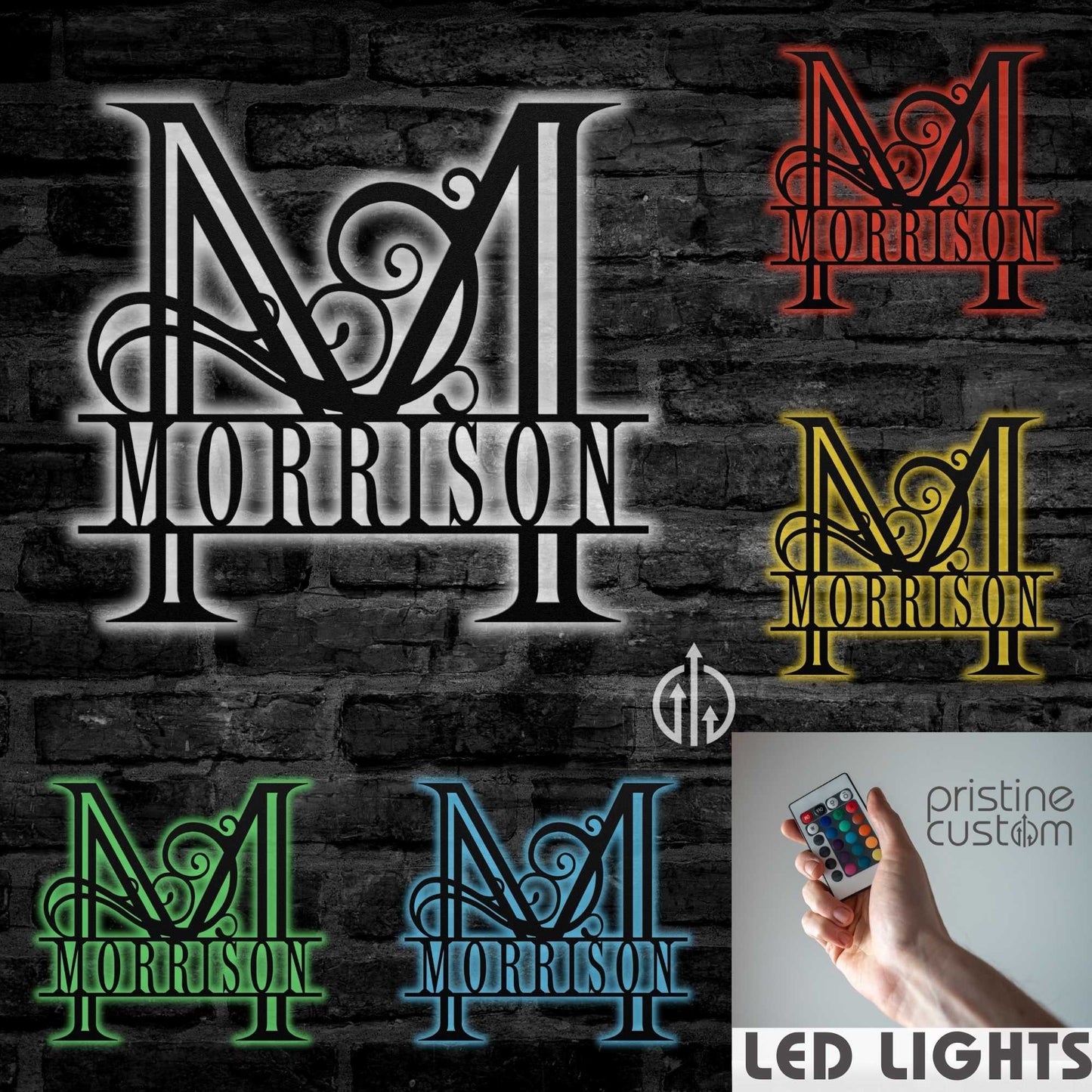 Split Letter Monogram Sign