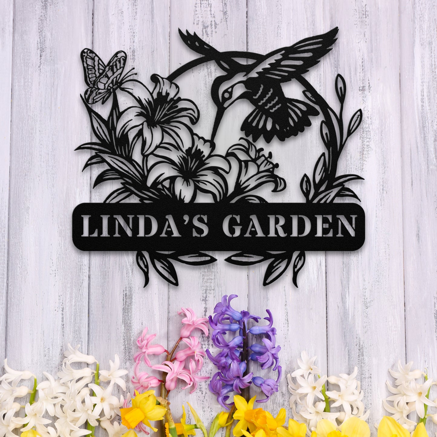 Hummingbird Garden Sign