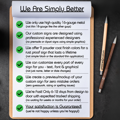 Pristine Custom seven (7) reasons our signs are better